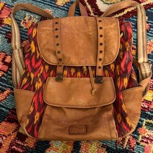 Leather backpack by the Sak